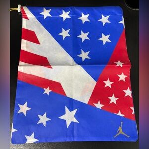 2012 NIKE AIR JORDAN 6 7 RETRO GMP USA FLAG SHOE BAG SACK RED WHITE BLUE GOLD